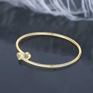 IOGOU S925 0.5CT 5MM D Moissanite Opening Cuff Bangle for Women 925 Silver Bracelets Cuffs 2025 Trendy Jewelry with Certificate