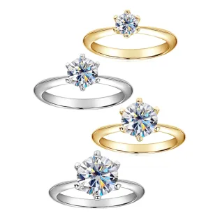 3CT 2CT 1CT D Moissanite Solitaire Ring for Women 925 Silver 5mm-9mm Lab Diamond Promise Engagement Wedding Rings Finger Jewelry